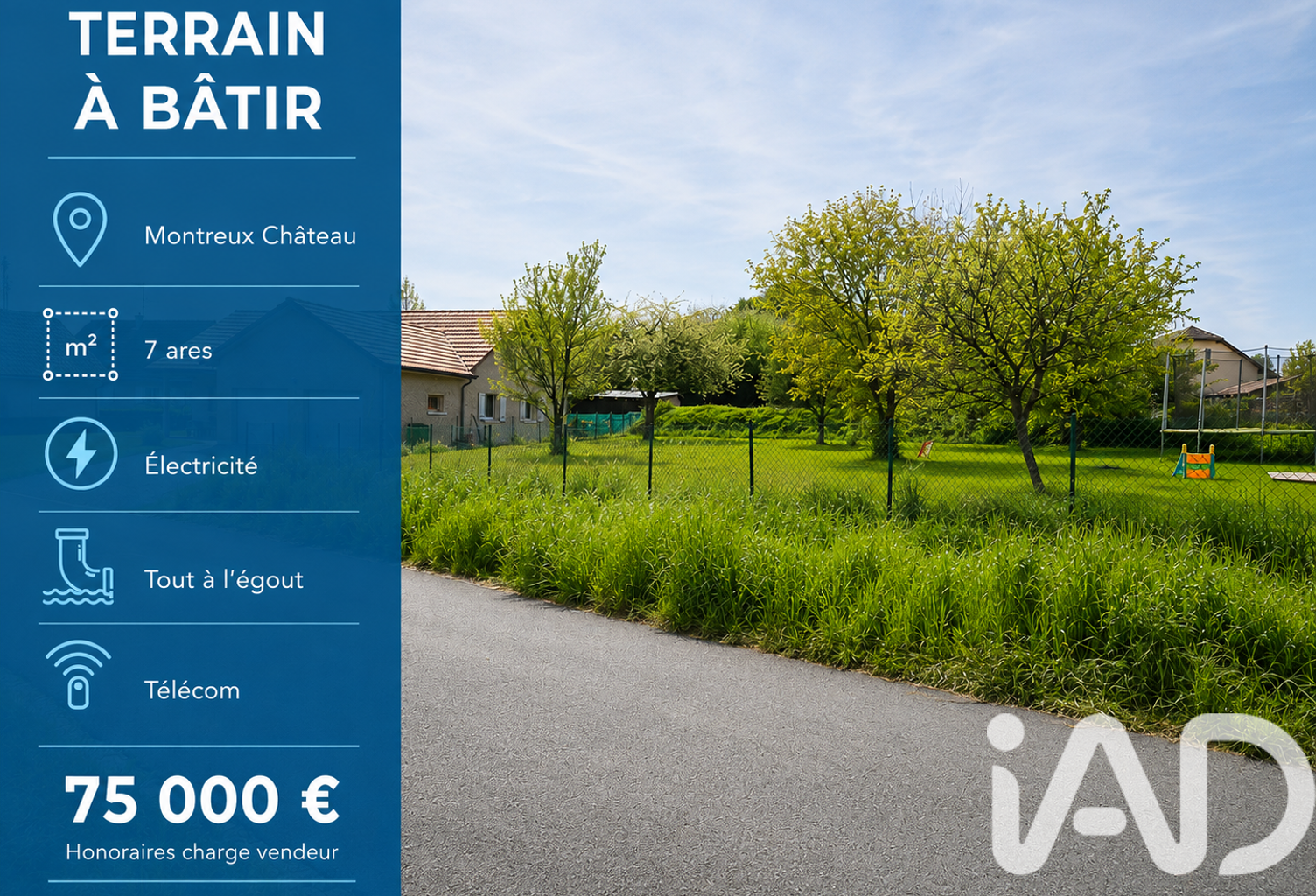 Vente Terrain à bâtir 704 m&sup2; — photo 1
