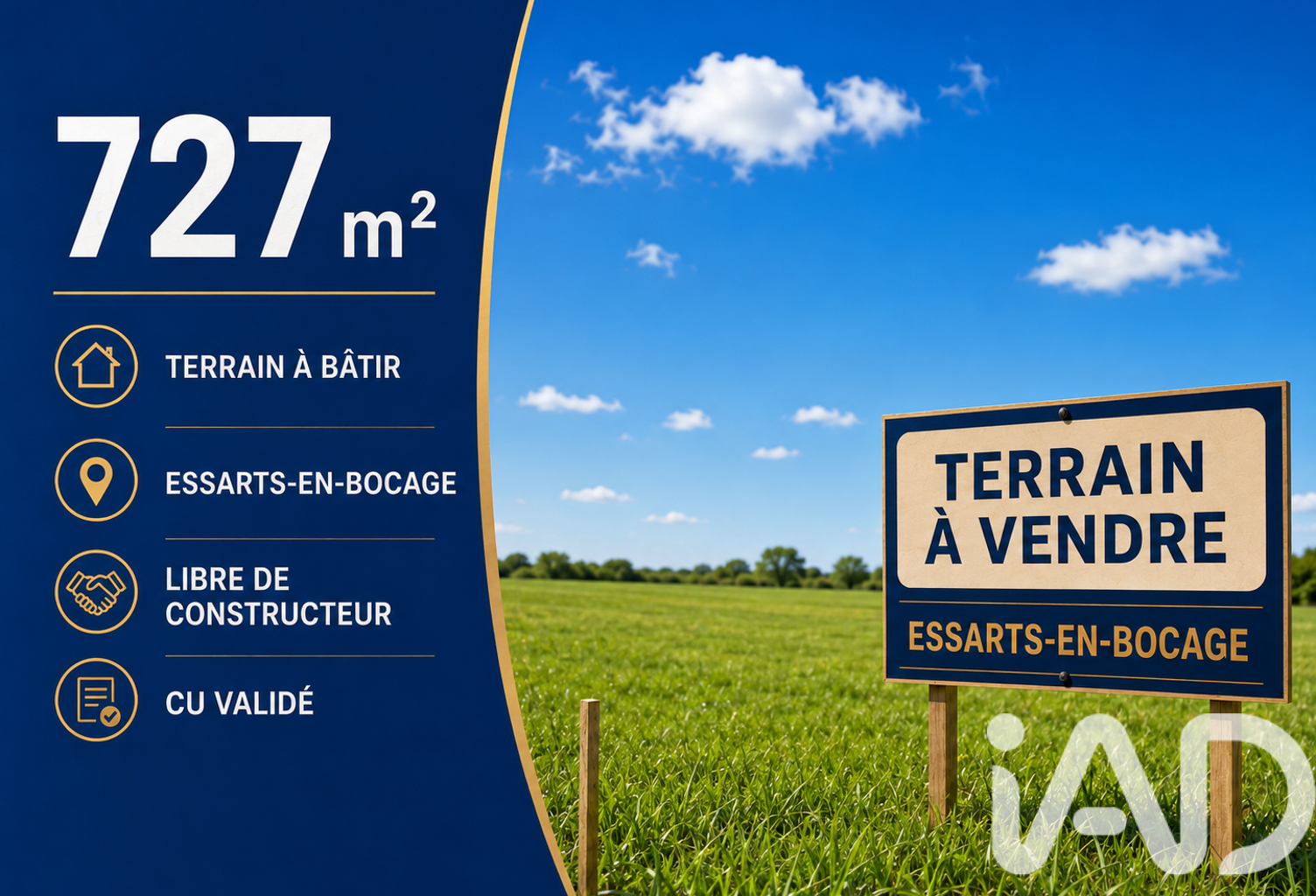 Vente Terrain 727 m&sup2; — photo 1