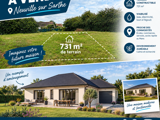 Vente Terrain à bâtir 731 m&sup2; — photo du bien