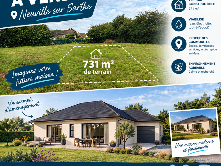 Vente Terrain à bâtir 731 m&sup2; — photo 1