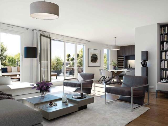 Dpt Seine et Marne (77), à vendre SERRIS appartement T5 de 109,2 m² - Dernier étage - 3 terrasses - 2 pk — photo du bien