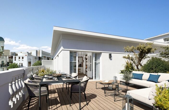 Dpt Seine et Marne (77), à vendre SERRIS appartement T5 de 109,2 m² - Dernier étage - 3 terrasses - 2 pk — photo 2