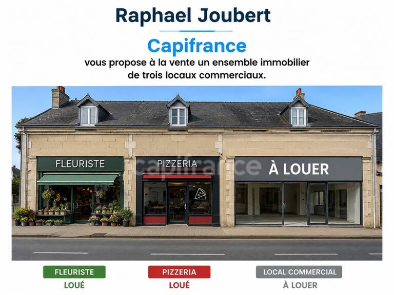 BEAUMONT SUR SARTHE Idéal Investisseurs A vendre 3 LOCAUX COMMERCIAUX — photo 1