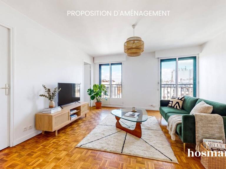 Appartement 2 pièces 46,5 m² — Balcon, vue dégagée & étage élevé avec ascenseur — Alésia / Jean Moulin, Paris 14e — photo 1
