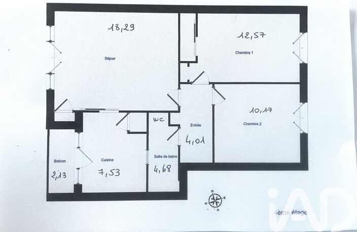 Vente Appartement 3 pièces — photo 2