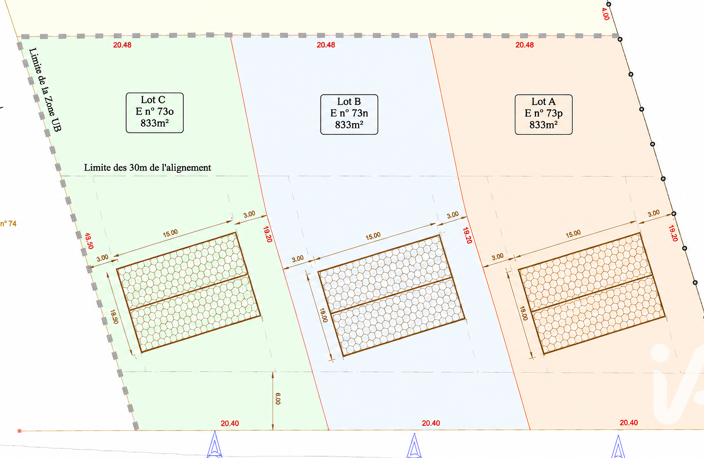 Vente Terrain 833 m&sup2; — photo 2