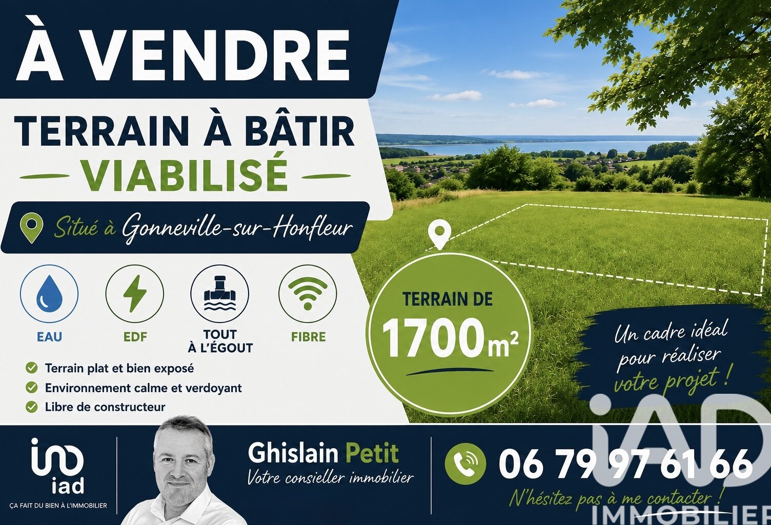 Vente Terrain à bâtir 1 701 m&sup2; — photo 1
