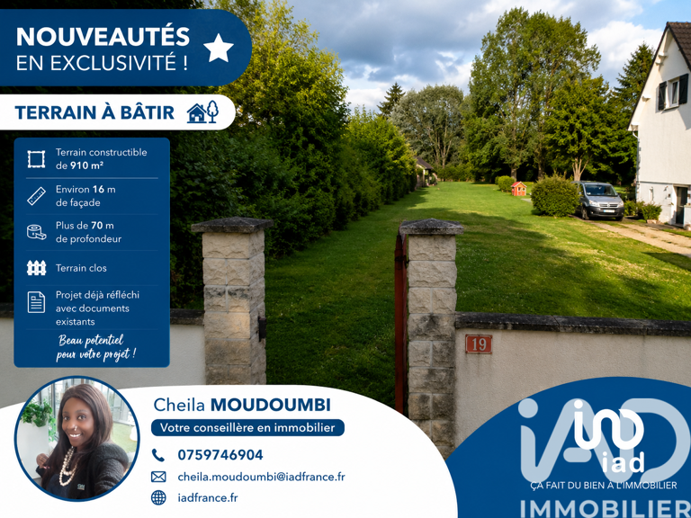 Vente Terrain à bâtir 910 m&sup2; — photo 1