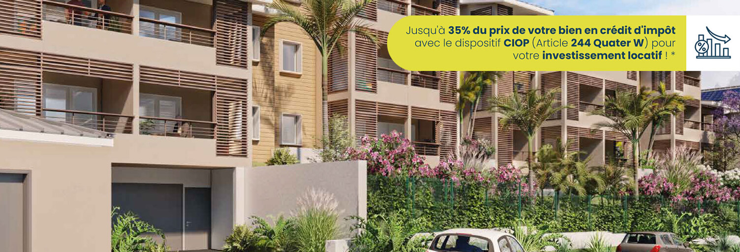 Appartement neuf T1, T2 Pièce 25 à 40 m² à vendre à Le Tampon (97430)