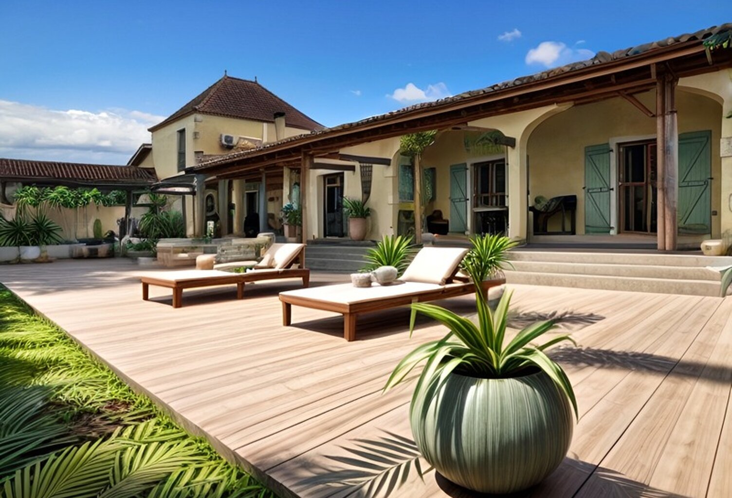 Dpt Gers (32), MARCIAC proche, ELEGANTE PROPRIETE plain-pied 4.5 Hectares piscinables, beaux volumes, belles prestations, hangar 700m2, garage — photo 1