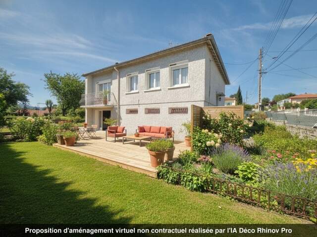 MAISON DE 100M² AVEC 4 CHAMBRES ET BEAU TERRAIN PLAT DE 1382M² ET POSSIBILITE DE DIVISION PARCELLAIRE SUR SECTEUR TRES CALME A UNIEUX — photo du bien