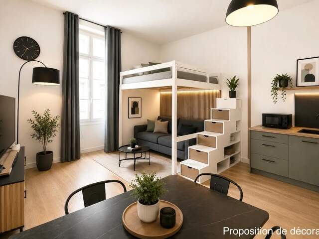 Grand studio avec mezzanine - Place Masséna - forte rentabilité — photo du bien