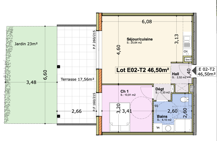 Vente appartement 2 pièces 46 m² Illfurth (68720) — photo 2