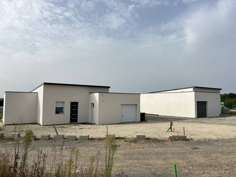 PROJET MAISON OSSATURE BOIS CONTEMPORAINE NEUVE – QUESTEMBERT — photo 1