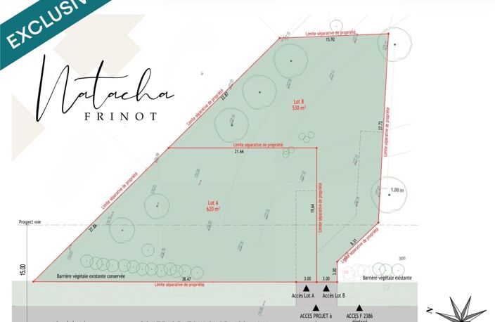 Fronton  Terrain constructible 1150 m²  permis accepté, étude G2 et division possible — photo 3