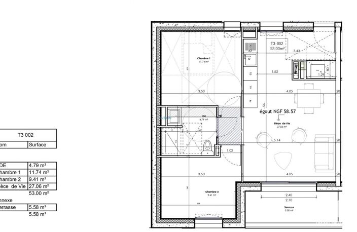 Vente Appartement 3 pièces — photo 3