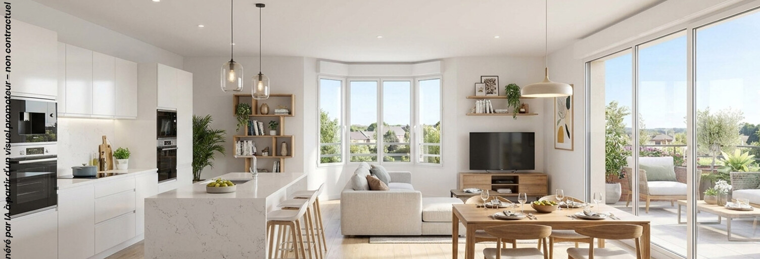 Appartement neuf T2, T3, T4 Pièce 40 à 75 m² à vendre à Les Authieux-sur-Calonne (14130)