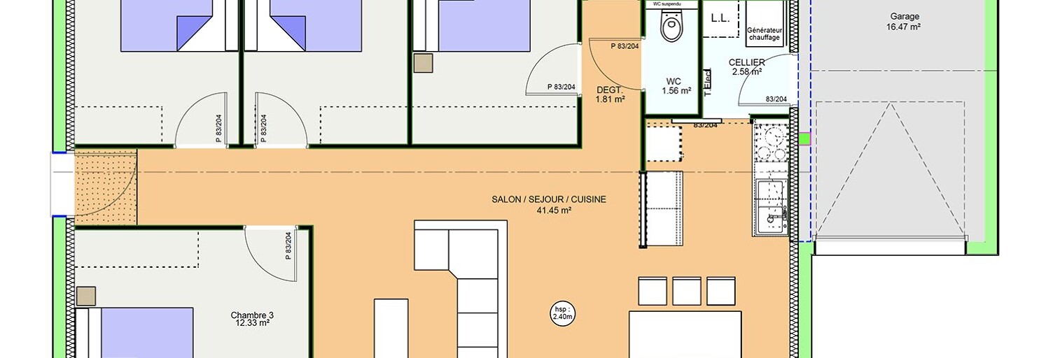 Maison 94 m² à construire Saint-Germain-Lembron (63340)