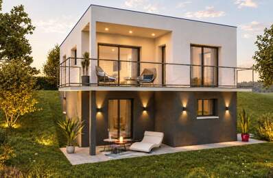 Maison contemporaine avec vue dégagée sur les montagnes — photo du bien