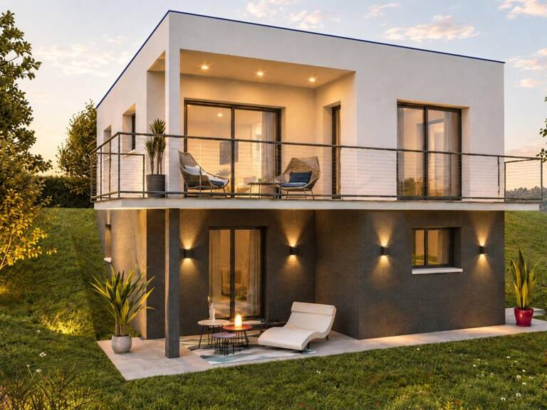 Maison contemporaine avec vue dégagée sur les montagnes — photo 1