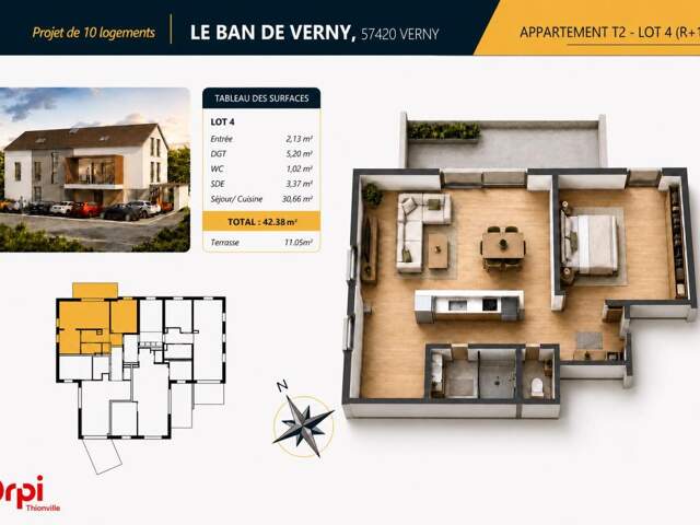 NOUVEAU PROGRAMME IMMOBILIER À VERNY — photo du bien