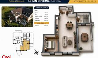 Appartement 2 Pièces 54 m² à vendre à Verny (57420)
