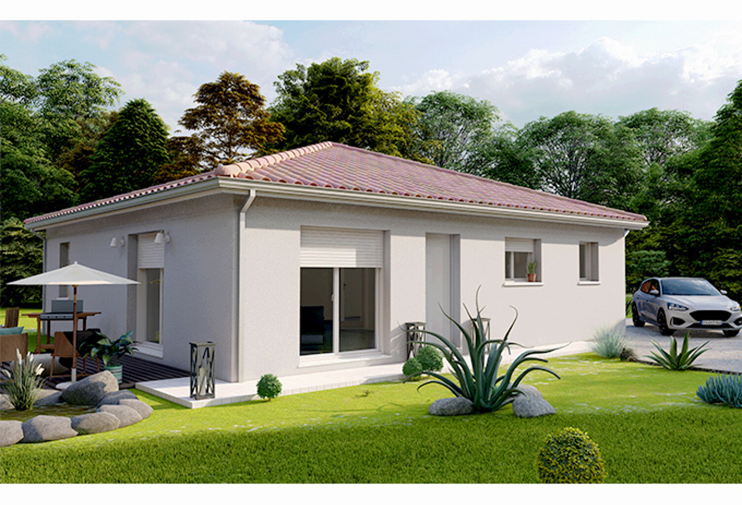  Projet de construction – Maison 94 m² + Terrain 744 m² – Mouleydier — photo 1