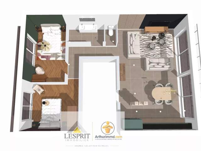 T3 Traversant - Ascenseur, Balcons & Travaux Chiffrés — photo du bien