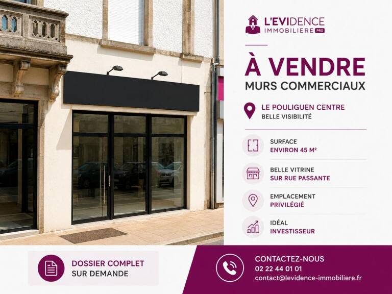 A vendre murs commerciaux de 89m2 au Pouliguen — photo 1