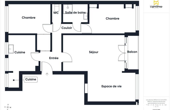 Appartement 3 pièces de 65 m² avec balcon et cave - Paris 20 — photo 5