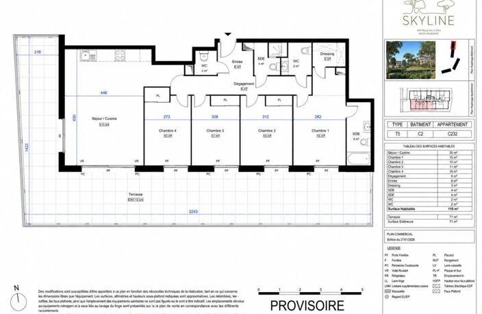 PENTHOUSE TYPE 5 DERNIER ÉTAGE  AVEC TERRASSE DE 71 M2  - CAVE ET DEUX GARAGES EN SOUS-SOL DANS RÉSIDENCE NEUVE HAUT DE GAMME — photo 2