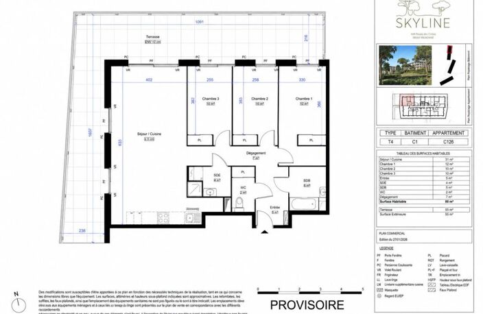 APPARTEMENT TYPE 4 A VENDRE AVEC TERRASSE DE 55 M2 - CAVE PRIVATIVE ET GARAGE EN SOUS-SOL DANS RÉSIDENCE NEUVE HAUT DE GAMME — photo 2