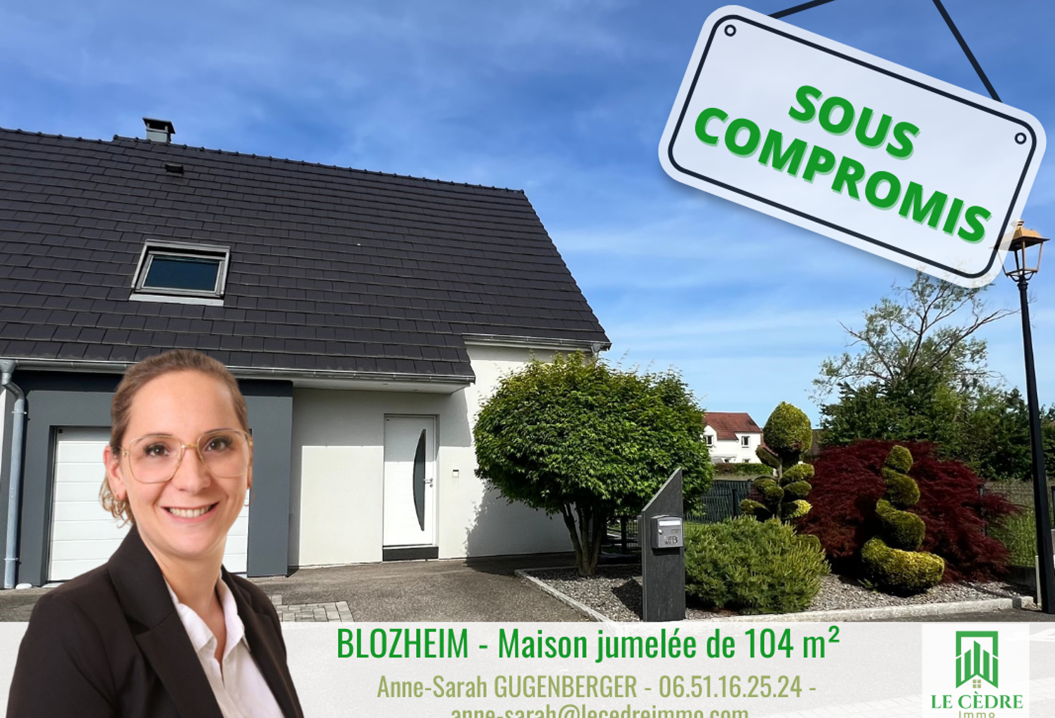 Maison jumelée 104 m2 avec jardin et sous-sol complet   Blo — photo 1