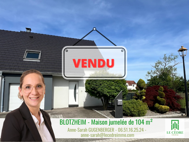 Maison jumelée 104 m2 avec jardin et sous-sol complet   Blo — photo du bien