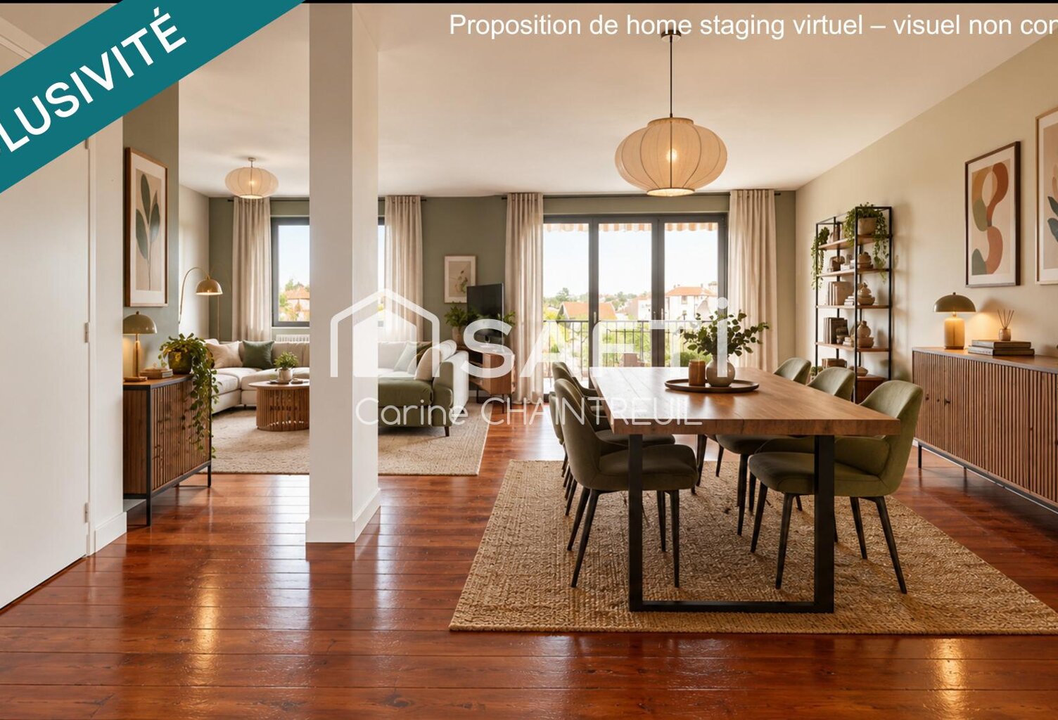 Dernier étage avec balcon et parking : un T3 modulable en T4 — photo 1