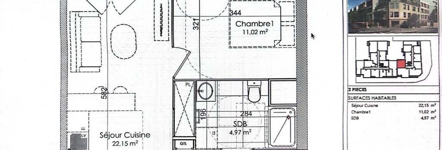 Appartement 2 Pièces 39 m² à louer à Chennevières-sur-Marne (94430)