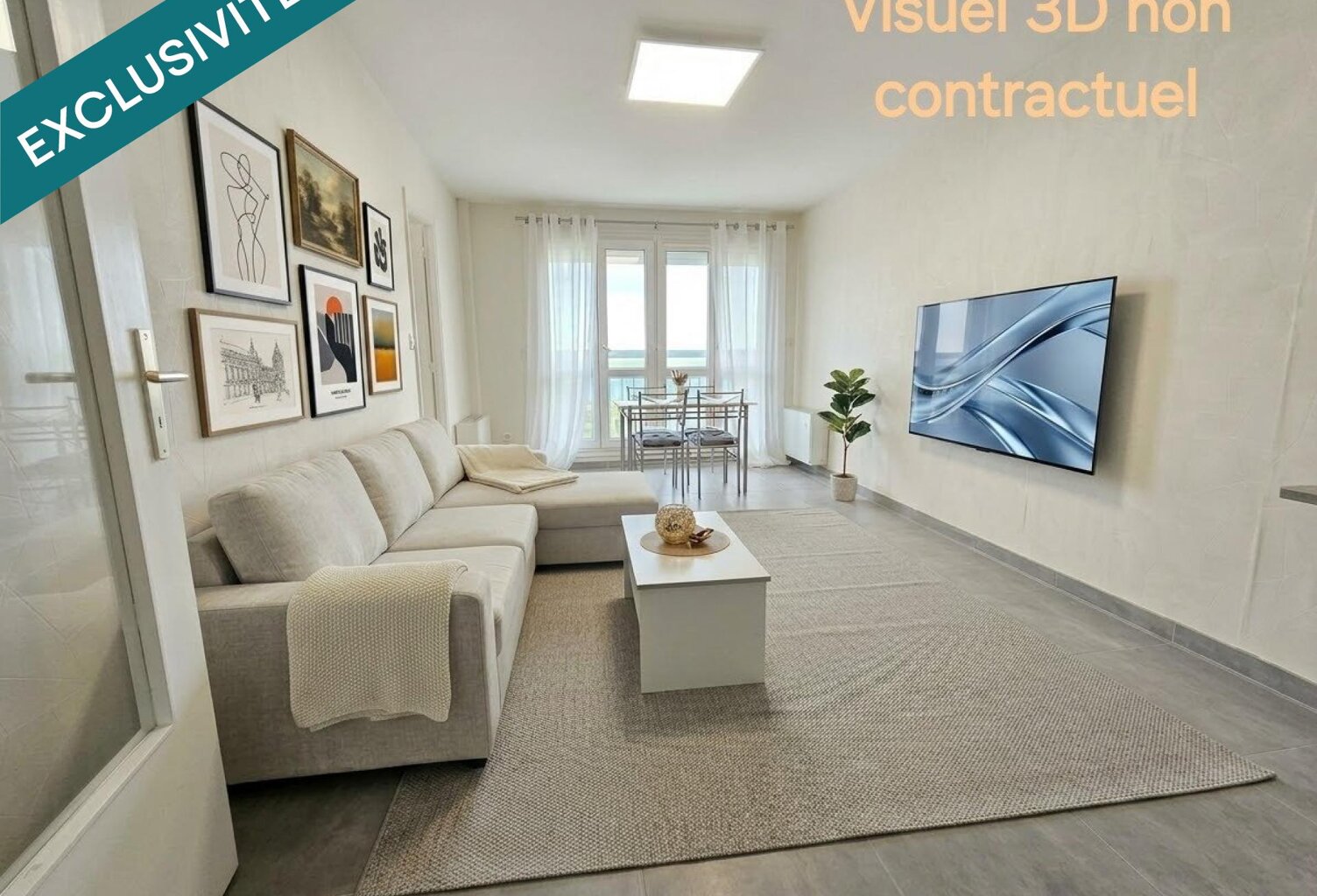 Appartement F3 lumineux avec une vue dégagée — photo 1