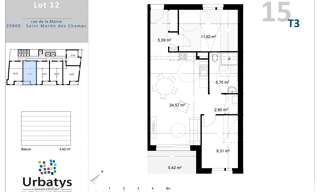 Appartement 3 Pièces 59 m² à vendre à Saint-Martin-des-Champs (29600)