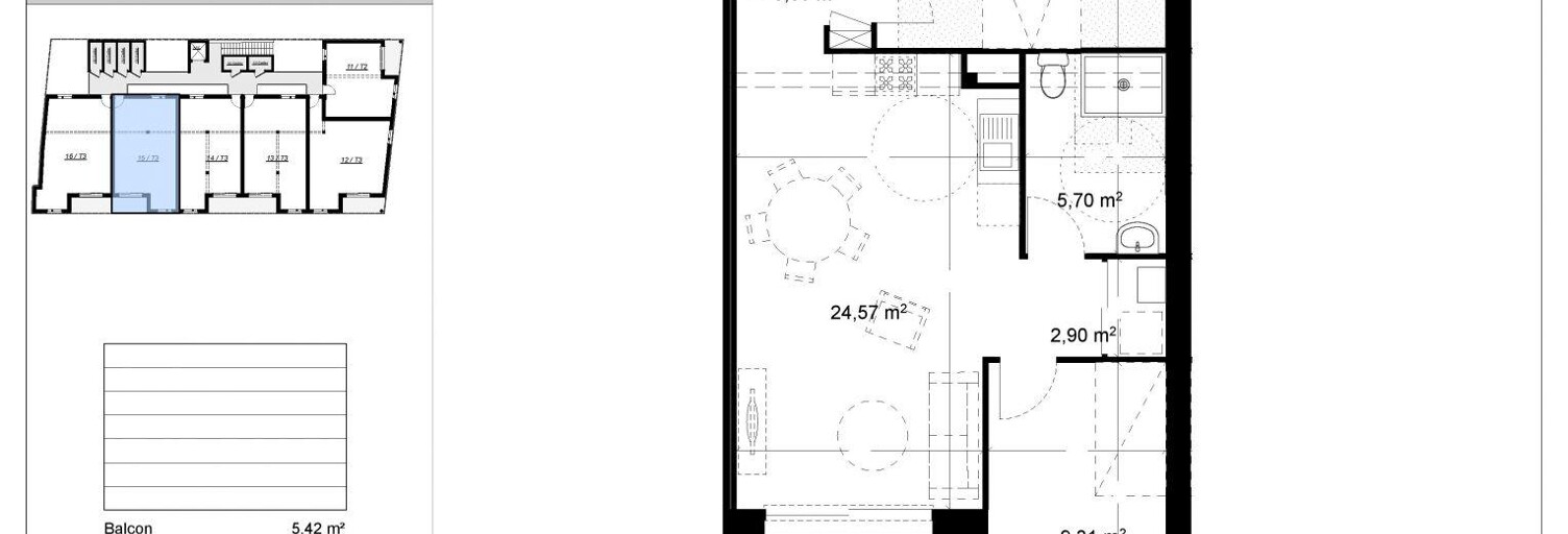 Appartement 3 Pièces 59 m² à vendre à Saint-Martin-des-Champs (29600)