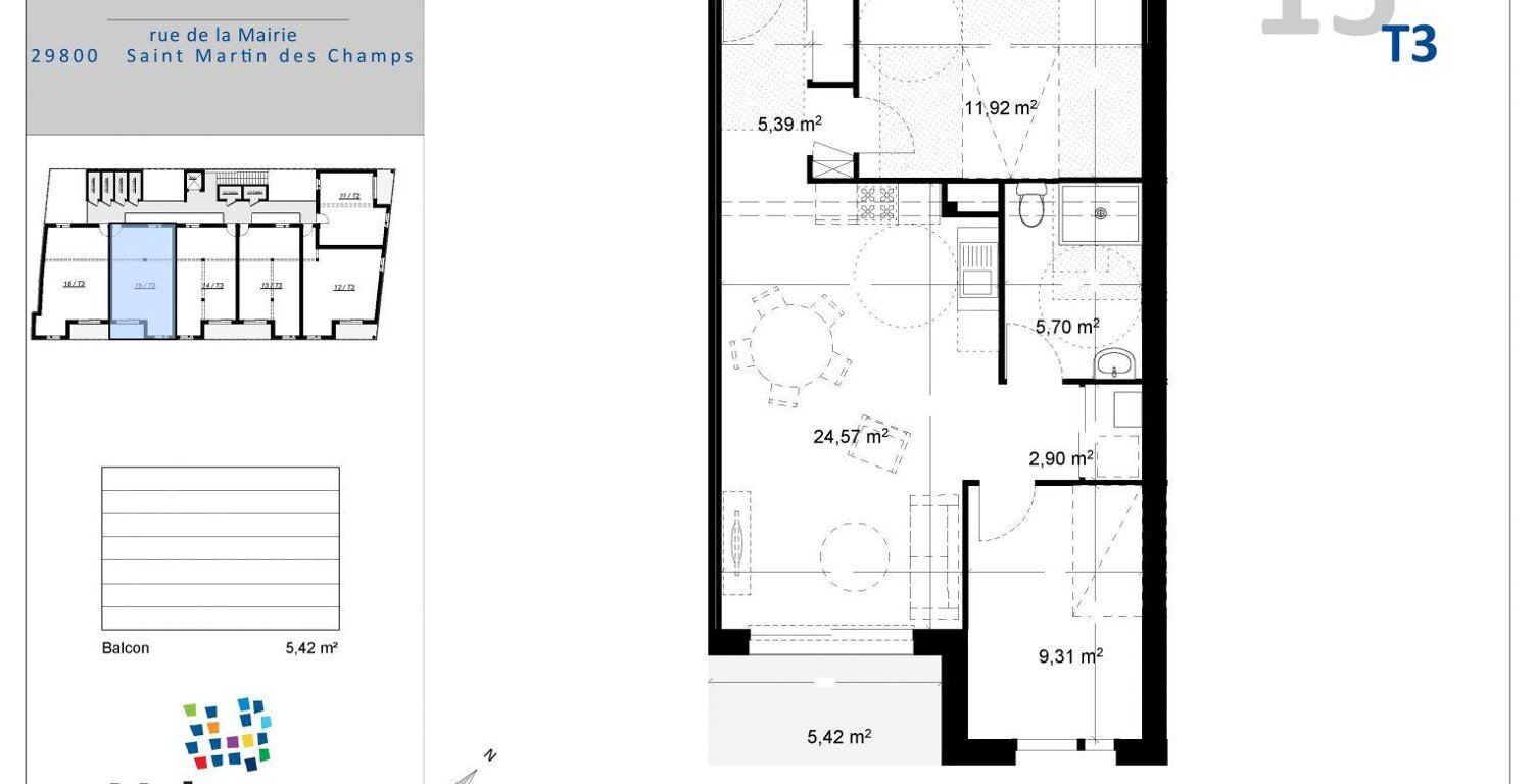Vente Appartement 3 pièces — photo 1