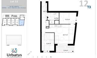 Appartement 3 Pièces 60 m² à vendre à Saint-Martin-des-Champs (29600)