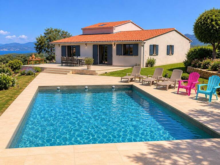 Propriano, Superbe propriété de 2 villas, piscine, vue mer, terrain de 3793 m2, vue panoramique — photo 1