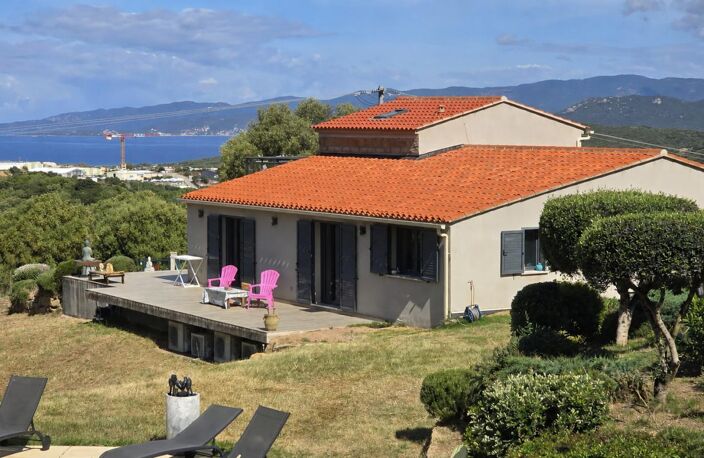 Propriano, Superbe propriété de 2 villas, piscine, vue mer, terrain de 3793 m2, vue panoramique — photo 4