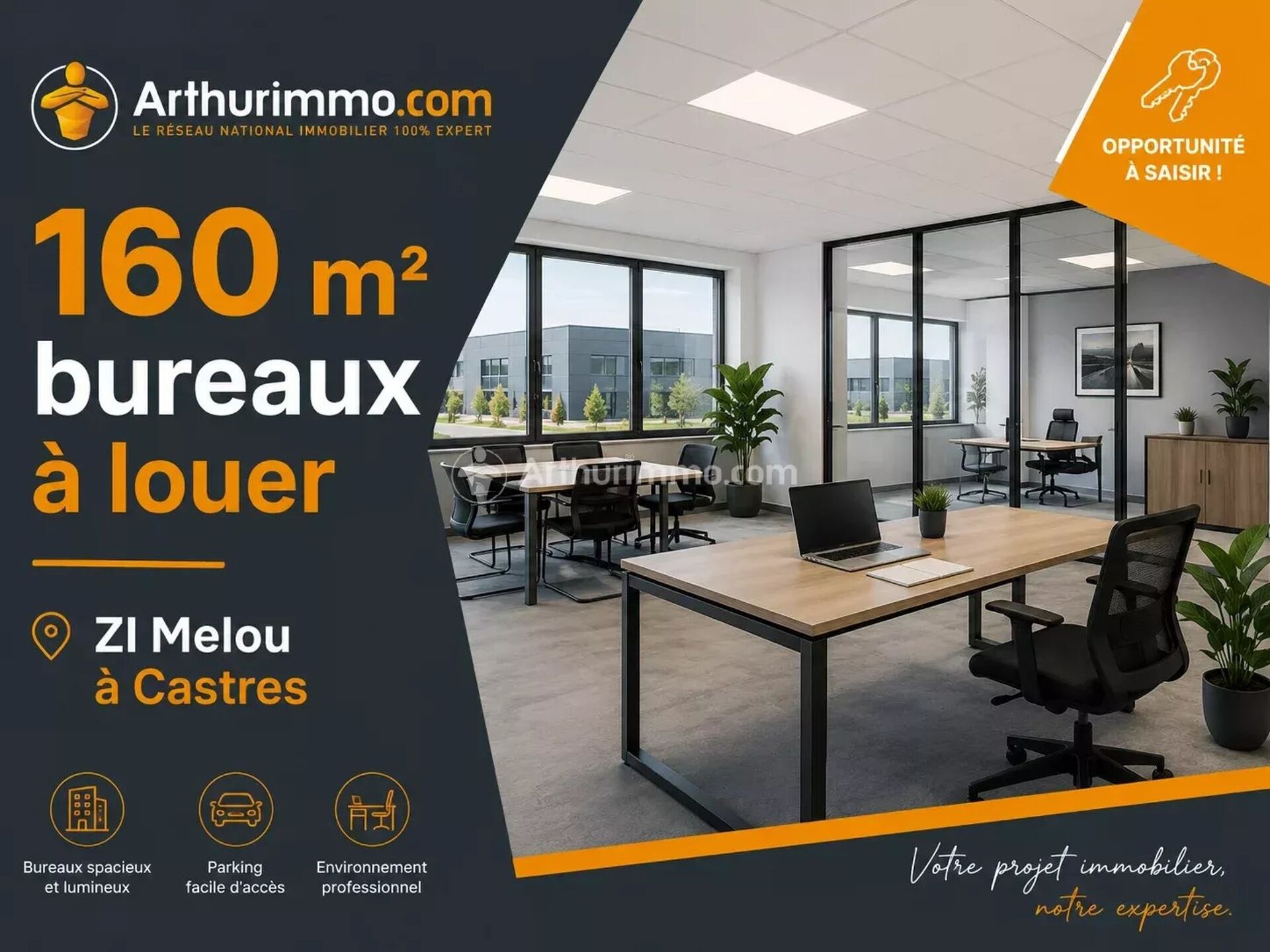 Local commercial 7 pièces 160 m² · à Castres · 160 m² · 1 650 €/mois