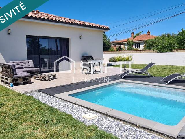Maison contemporaine plain pied avec piscine Aussonne — photo du bien