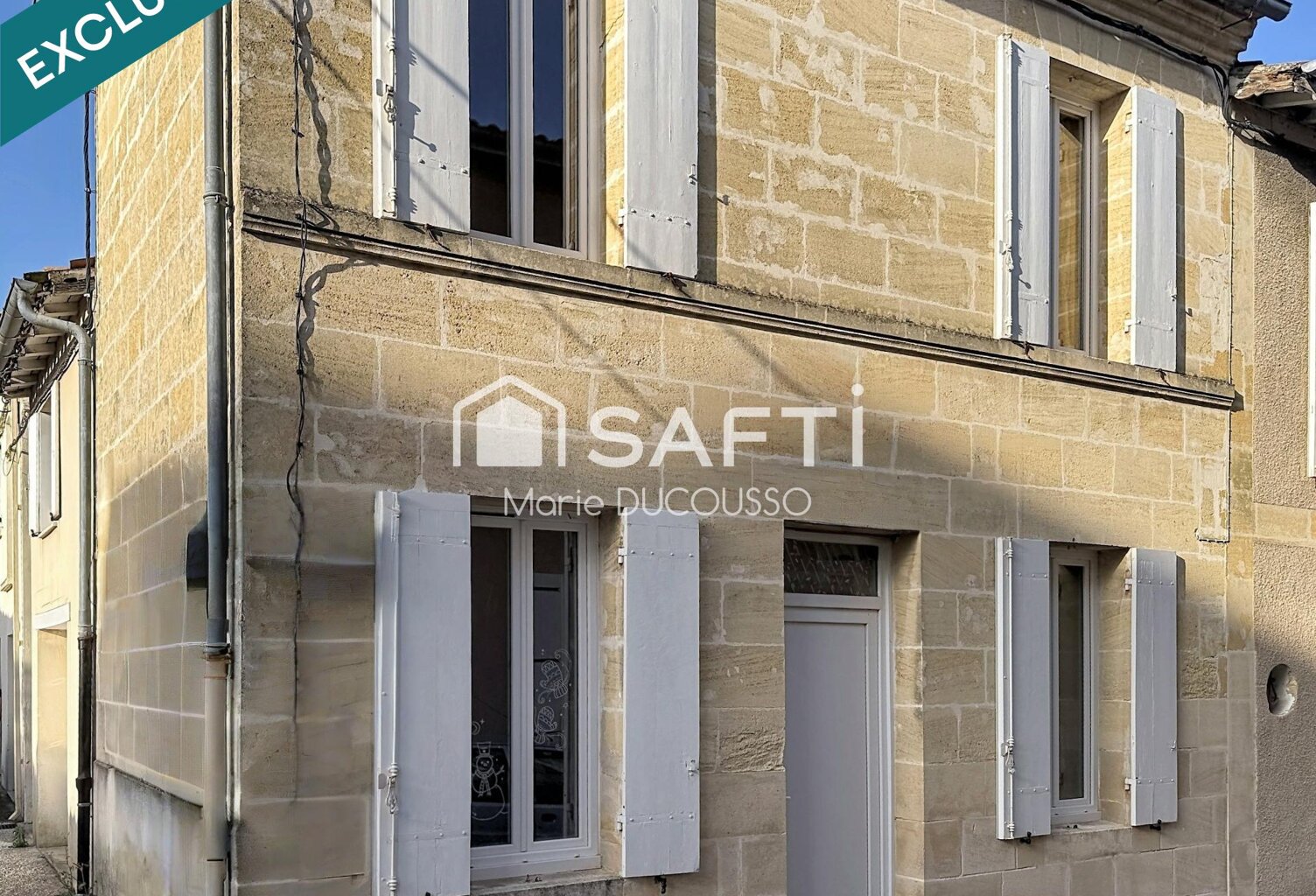 Maison pierre avec garage en centre-ville — photo 1