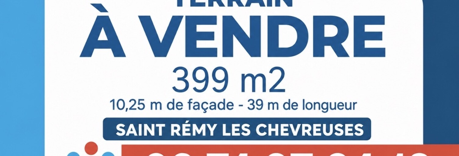 Terrain  399 m² à vendre à Saint-Rémy-lès-Chevreuse (78470)