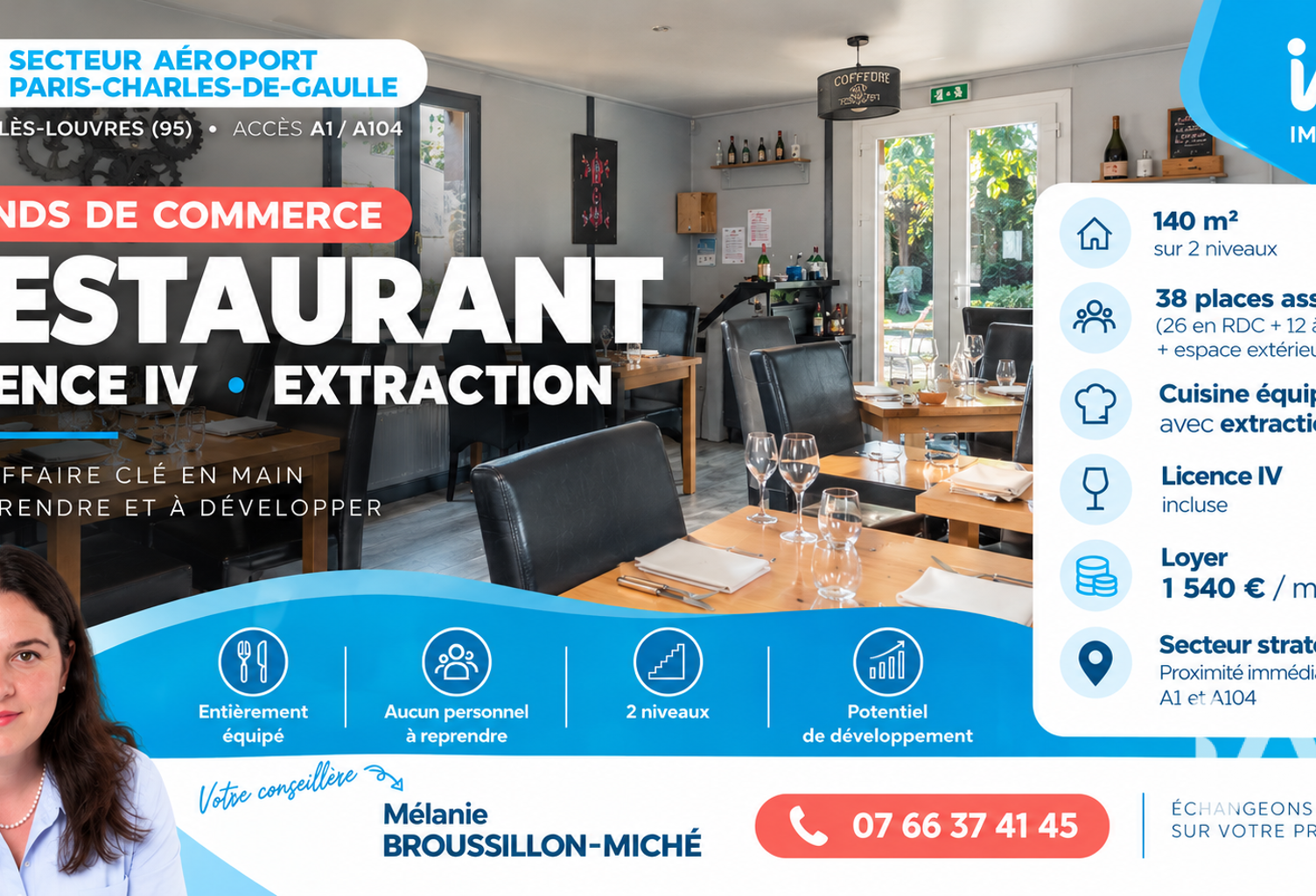 Vente Restaurant 140 m&sup2; — photo 1