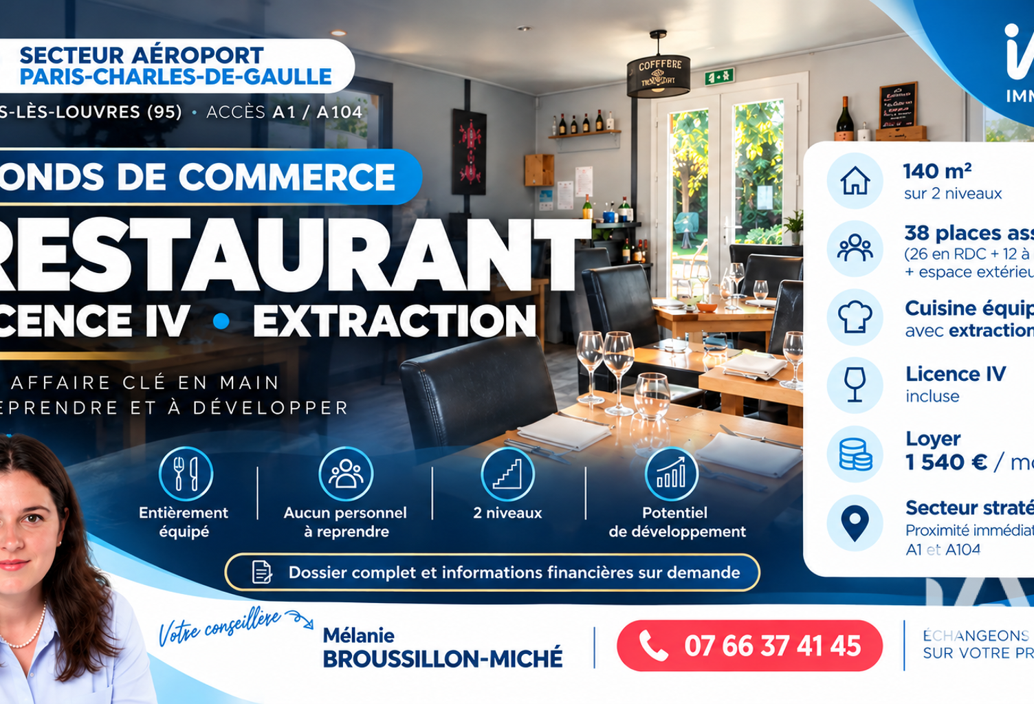 Vente Restaurant 140 m&sup2; — photo 1