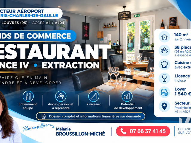 Vente Restaurant 140 m&sup2; — photo du bien